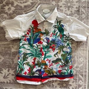 Gucci Kids Tropical Print shirt zoo jungle